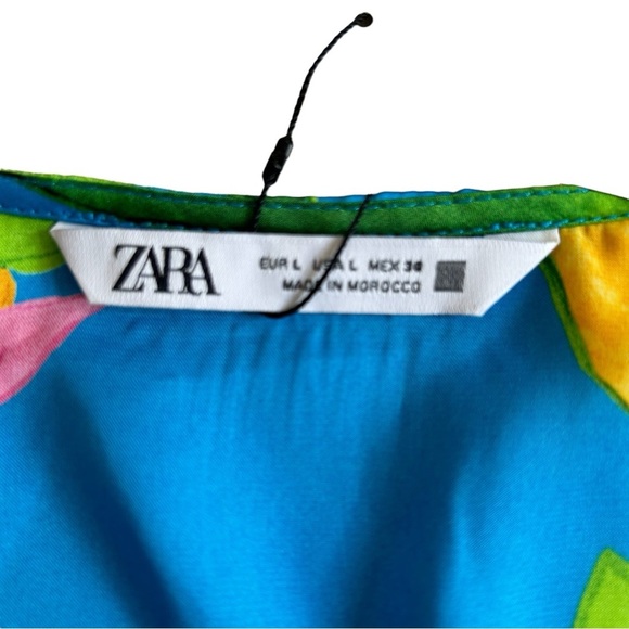 ZARA NWT Floral Sarin Dress Size Misses Large - Picture 5 of 6